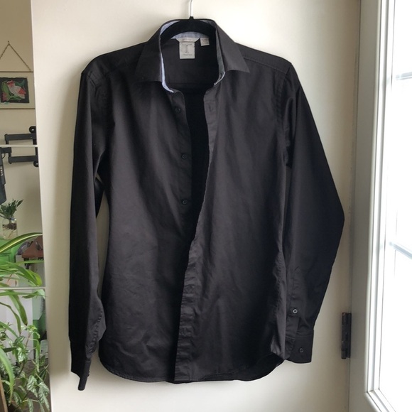 Tristan Black Fitted Shirt - Picture 7 of 7